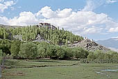 Ladakh - Matho Gompa built on a mountain spur